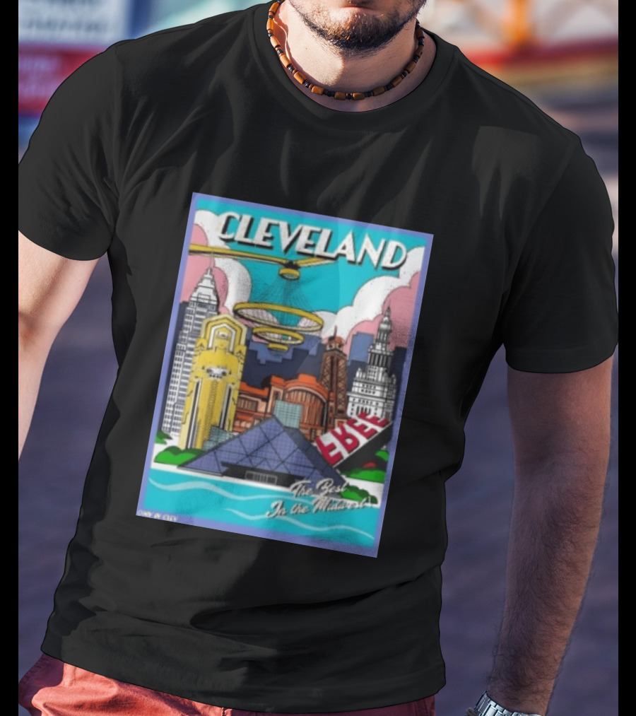 Cleveland The Best In The Midwest Only In City Skyline T-Shirt
