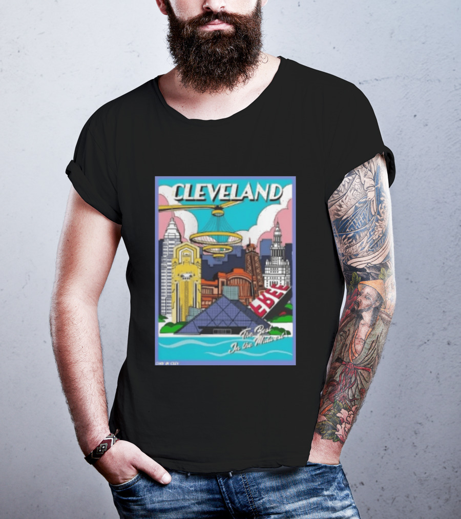 Cleveland The Best In The Midwest Only In City Skyline T-Shirt