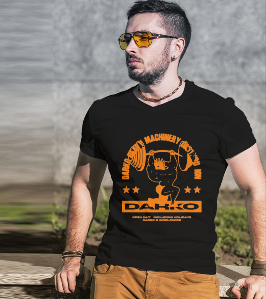 Darko Heavy Machinery Chest Pro Open 24 Hour Darko Worldwide T-Shirt