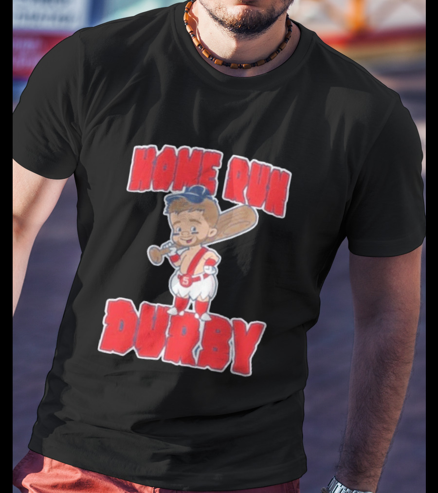 Boston Red Sox Payton Tolle Home Run Durby Cartoon Baseball Player In Red And White Uniform T-Shirt
