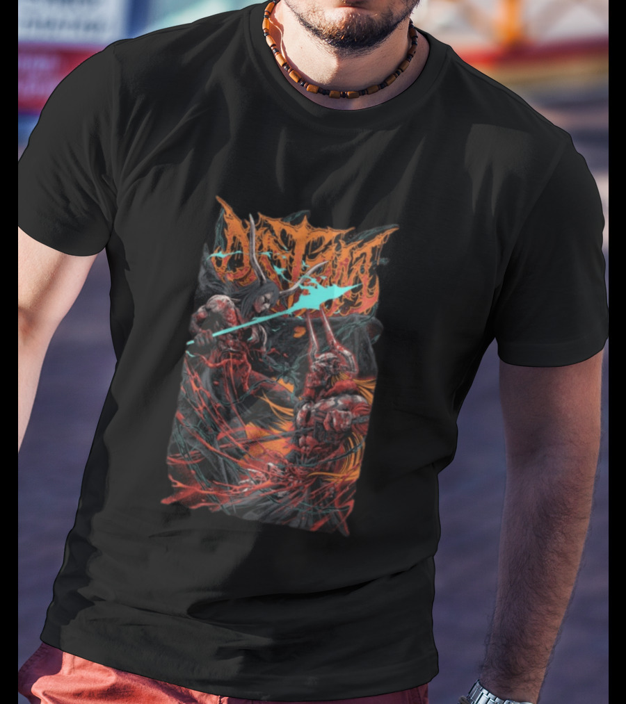 Distant Store Bleach Battle With Fantasy Horned Characters T-Shirt