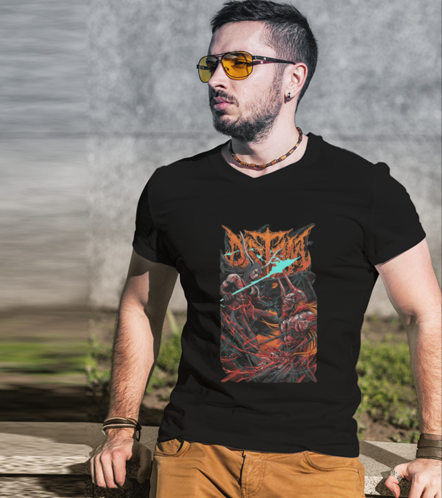 Distant Store Bleach Battle With Fantasy Horned Characters T-Shirt