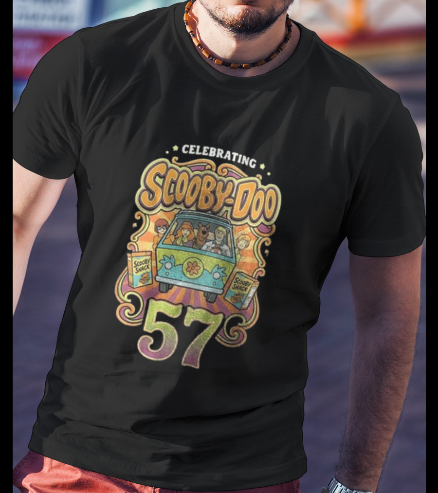 Celebrating 57 Years Scooby Doo And Mystery Machine Adventure T-Shirt