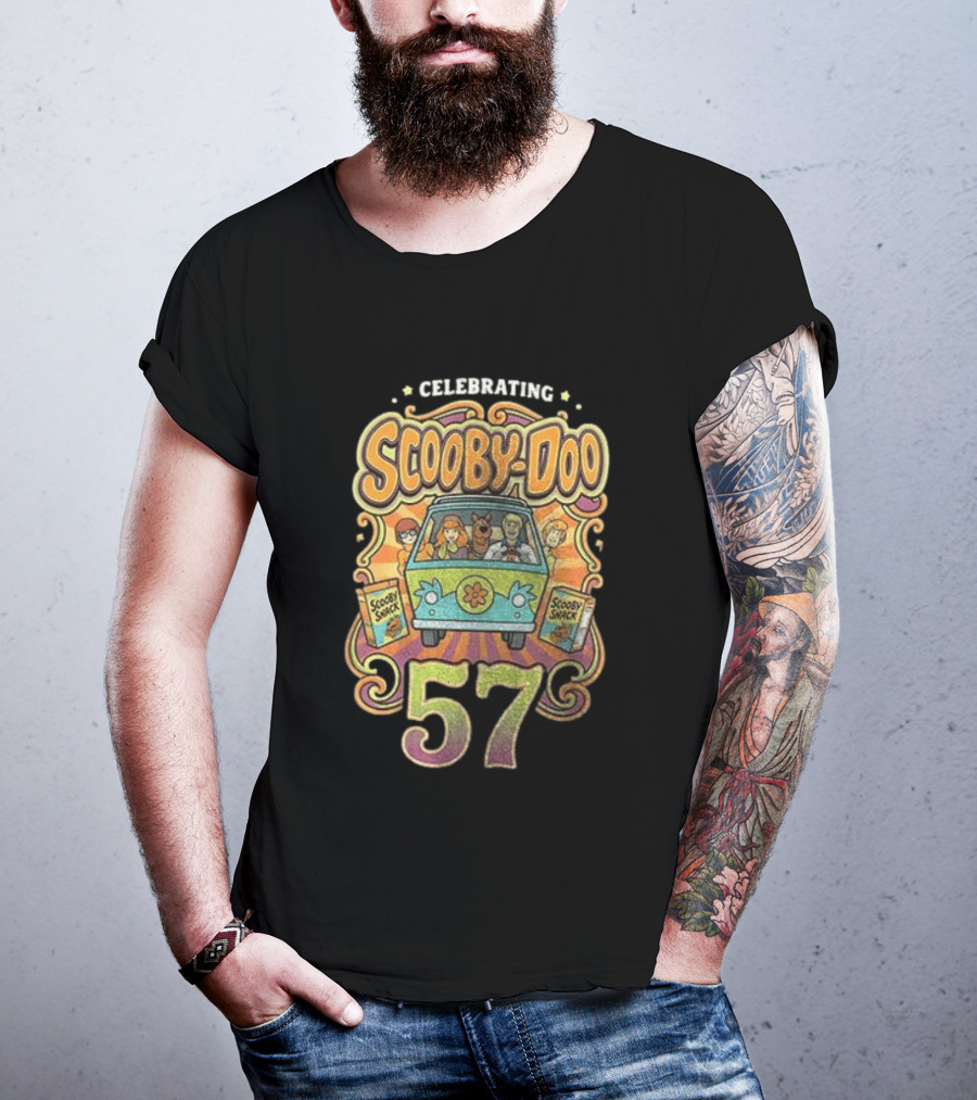 Celebrating 57 Years Scooby Doo And Mystery Machine Adventure T-Shirt