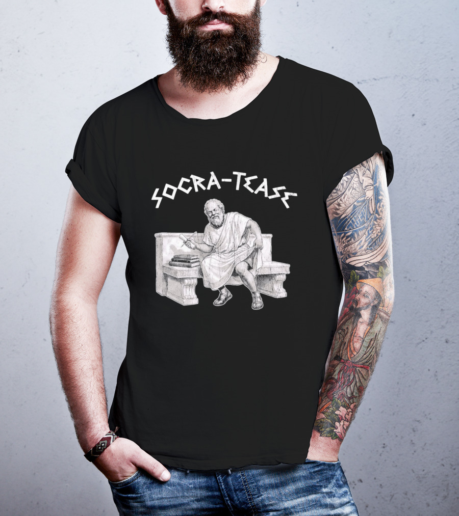 Socra Tease Socrates Philosopher Pun Philosophy Classic Bench T-Shirt