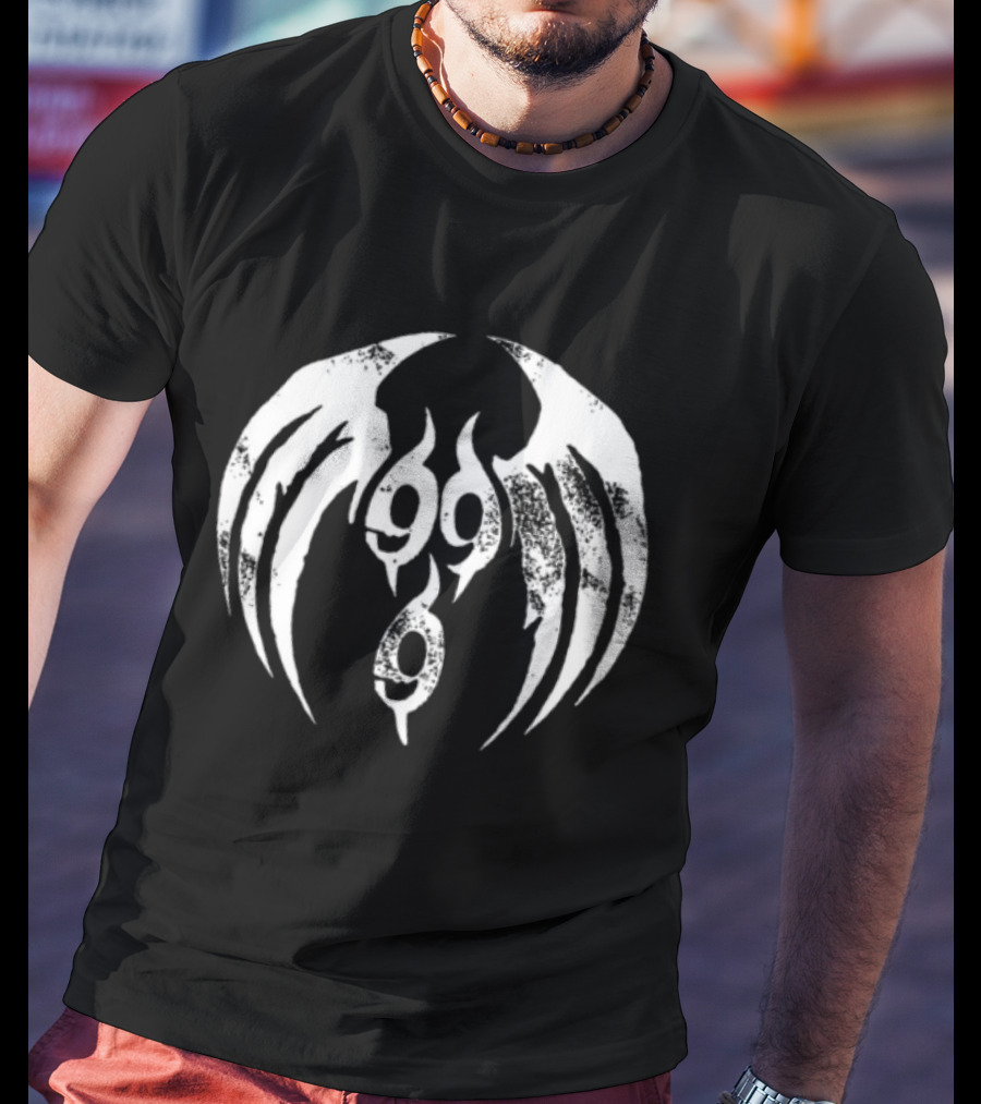 Ho99o9 Store Heaven Upside Down 999 Winged T-Shirt
