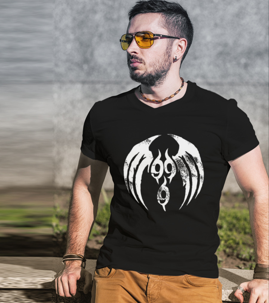 Ho99o9 Store Heaven Upside Down 999 Winged T-Shirt