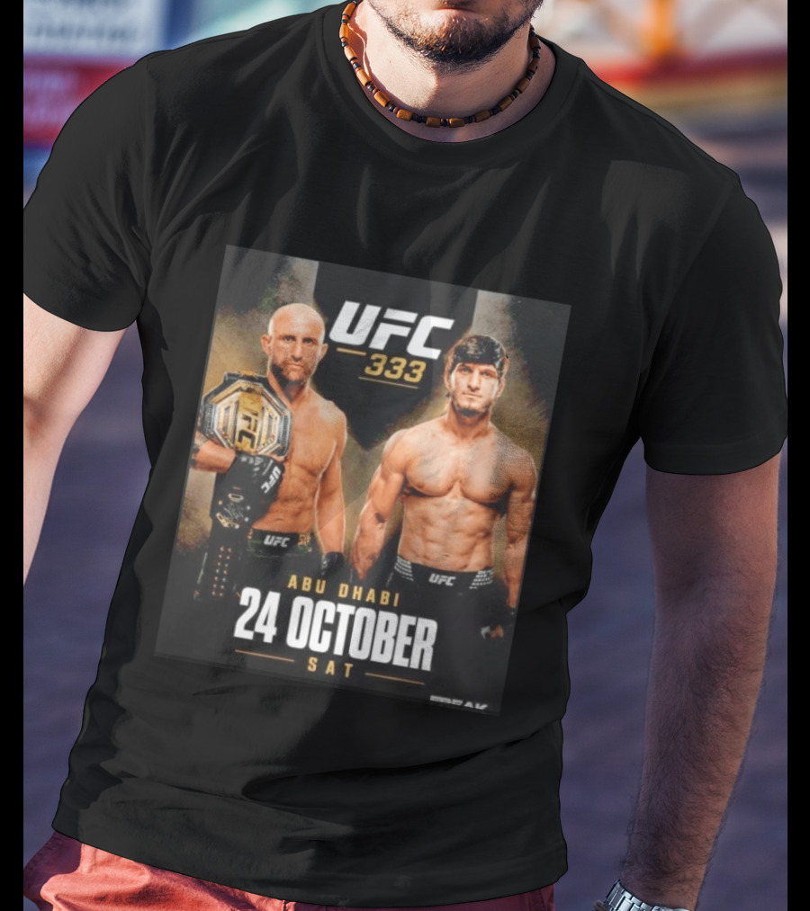 UFC 333 Alexander Volkanovski Vs Movsar Evloev 24 October Abu Dhabi Event T-Shirt