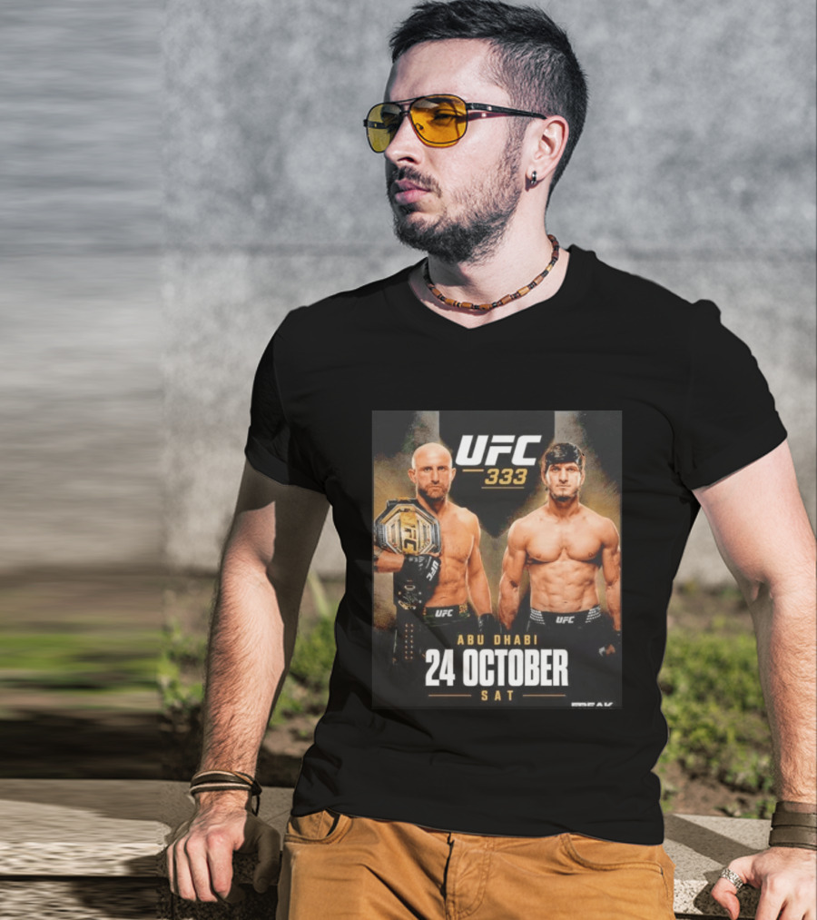 UFC 333 Alexander Volkanovski Vs Movsar Evloev 24 October Abu Dhabi Event T-Shirt
