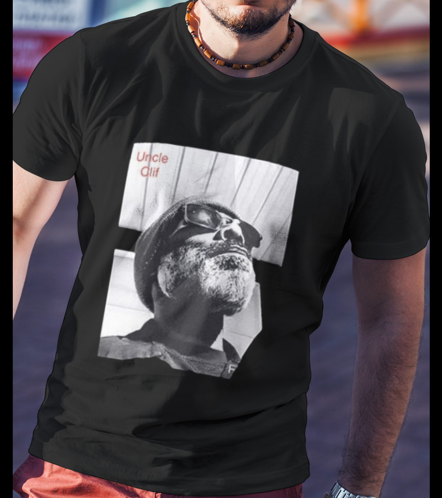 Uncle Clif Bring Back Common Sense Vintage Style Black And White Bearded Man In Sunglasses T-Shirt