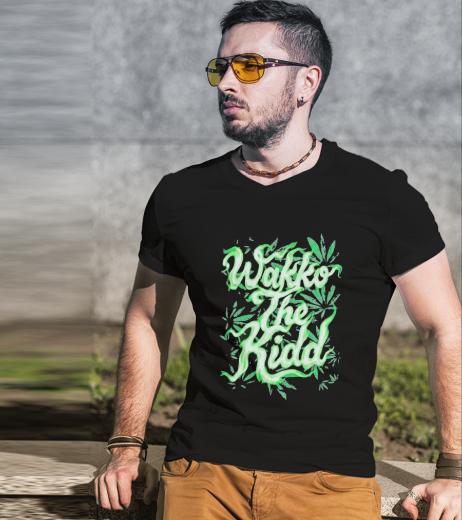 Wakko The Kidd Green Cannabis Leaf Marijuana T-Shirt