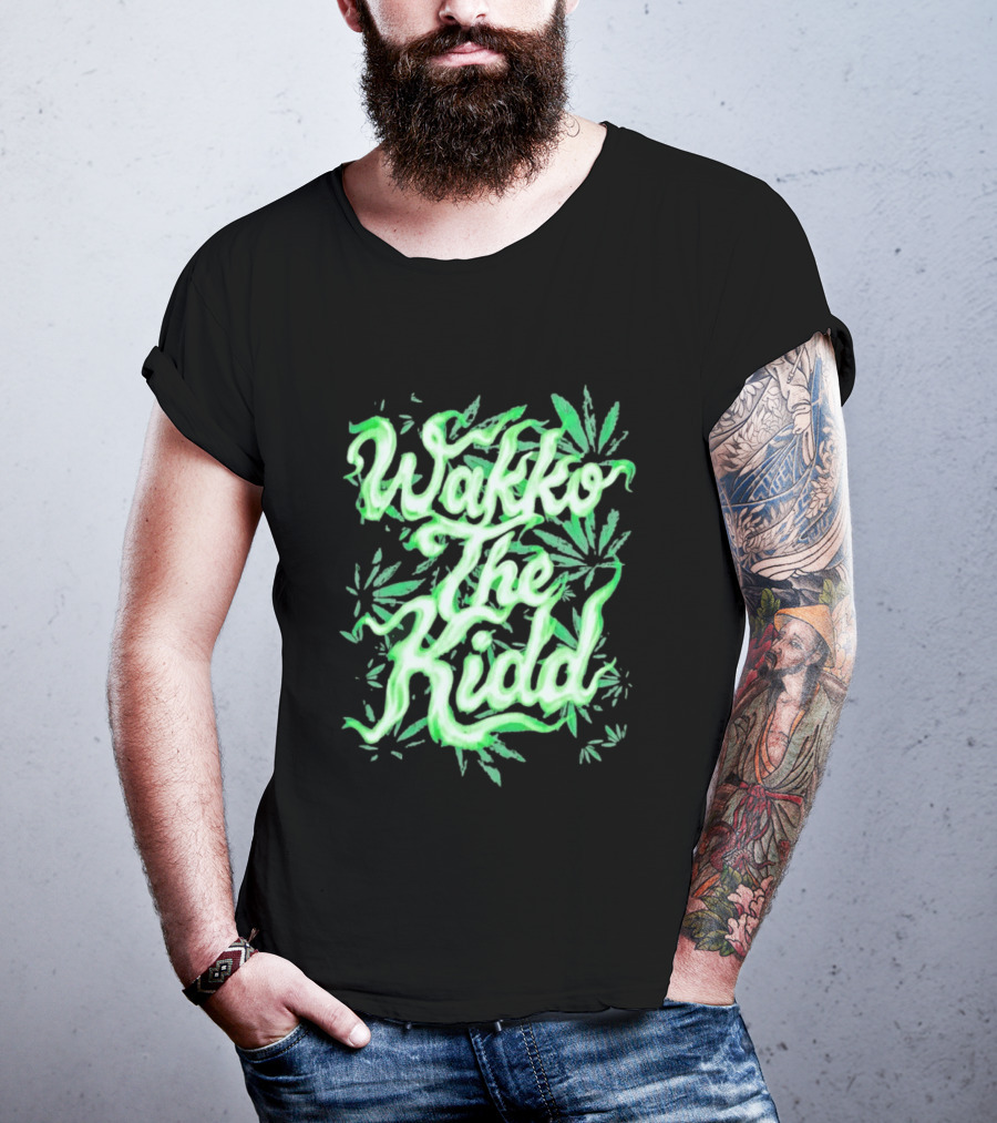Wakko The Kidd Green Cannabis Leaf Marijuana T-Shirt