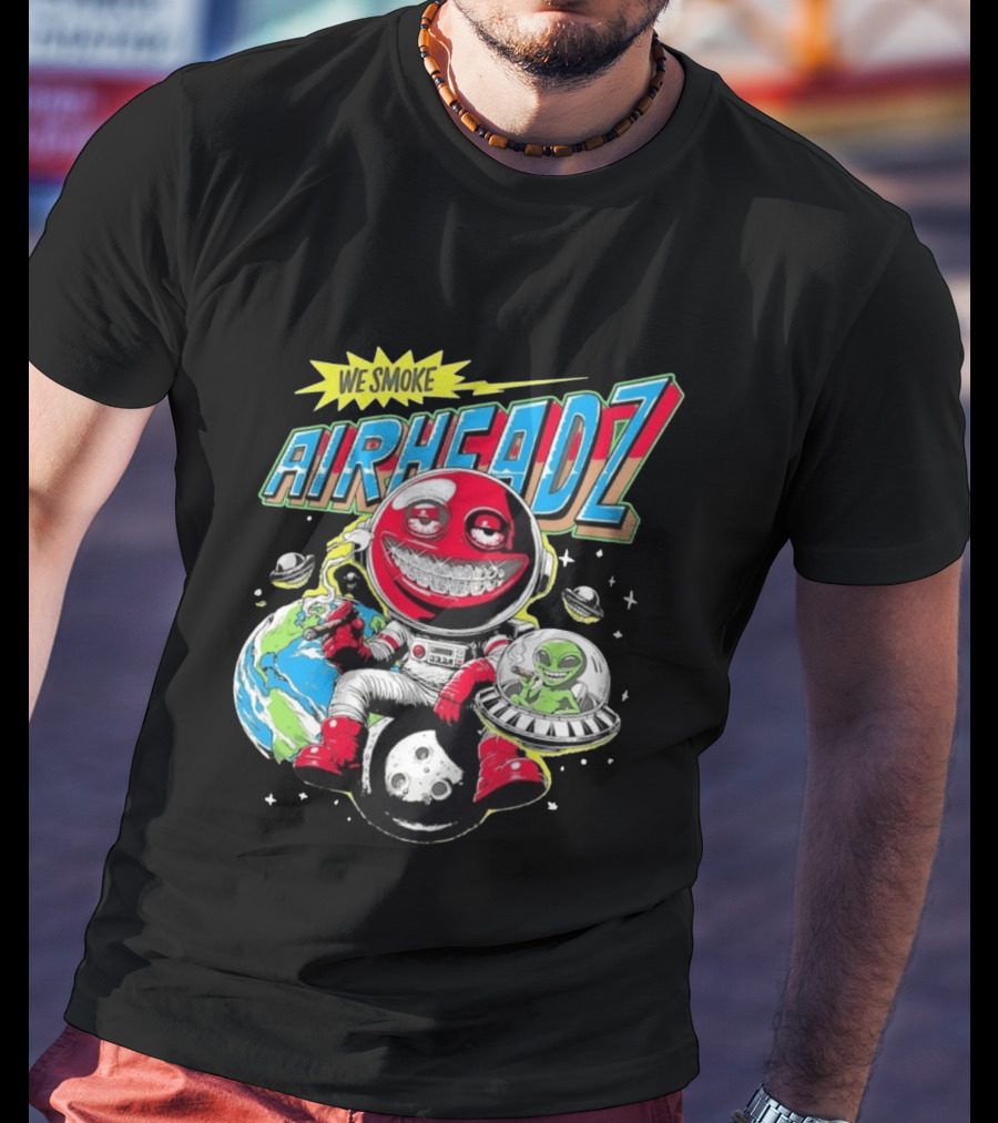 We Smoke Airheadz Astronaut Alien Space Adventure T-Shirt