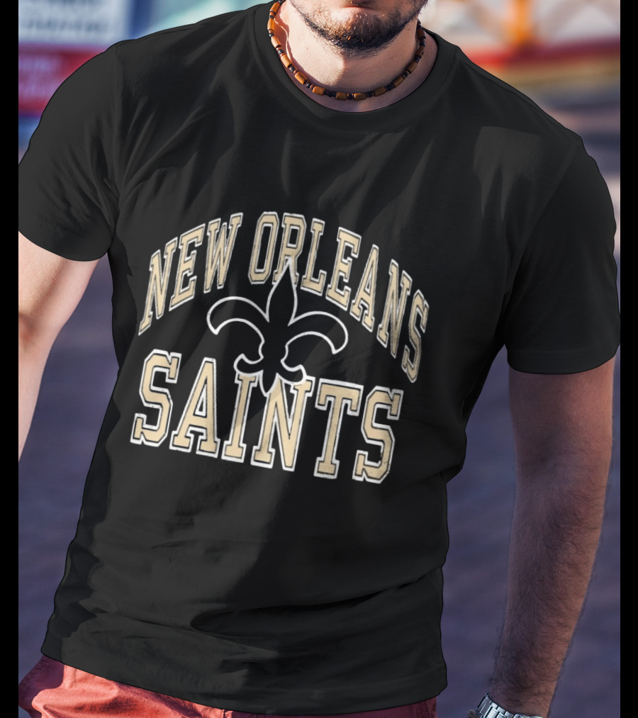New Orleans Saints Fleur De Lis Football T-Shirt