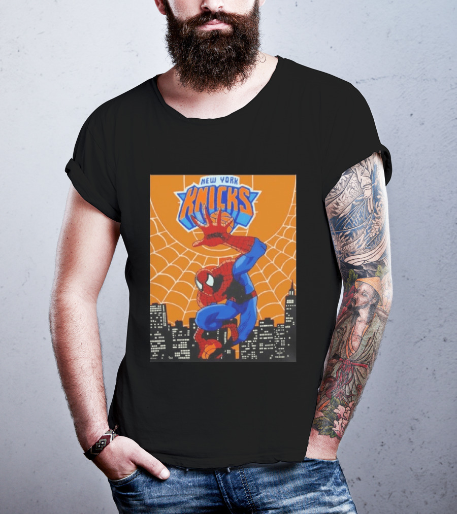 New York Knicks Spider Man Basketball T-Shirt