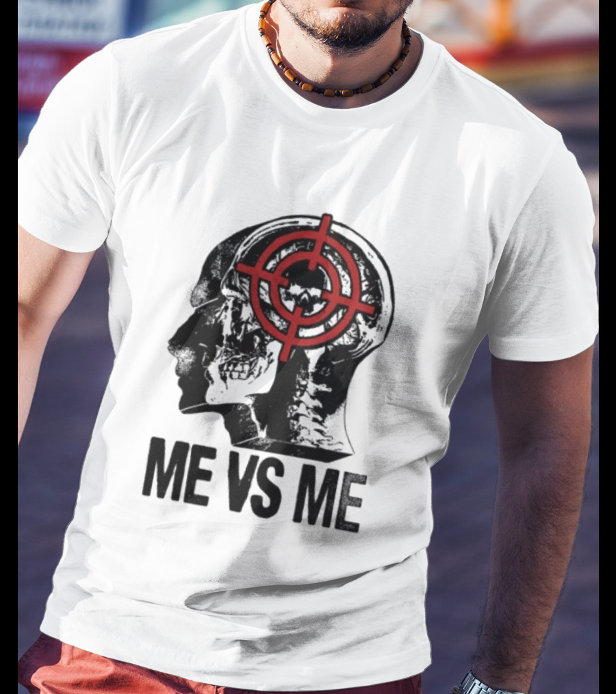 Get A Real Job Kid Store Me Vs Me White Target Head T-Shirt