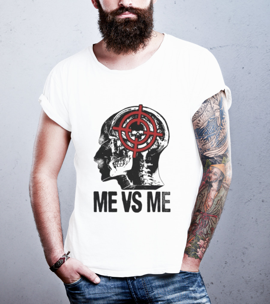Get A Real Job Kid Store Me Vs Me White Target Head T-Shirt
