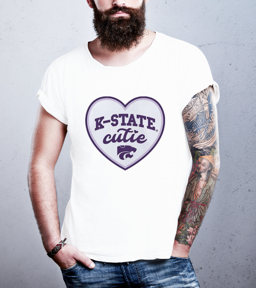 K State Cutie Heart Kansas State Wildcats T-Shirt