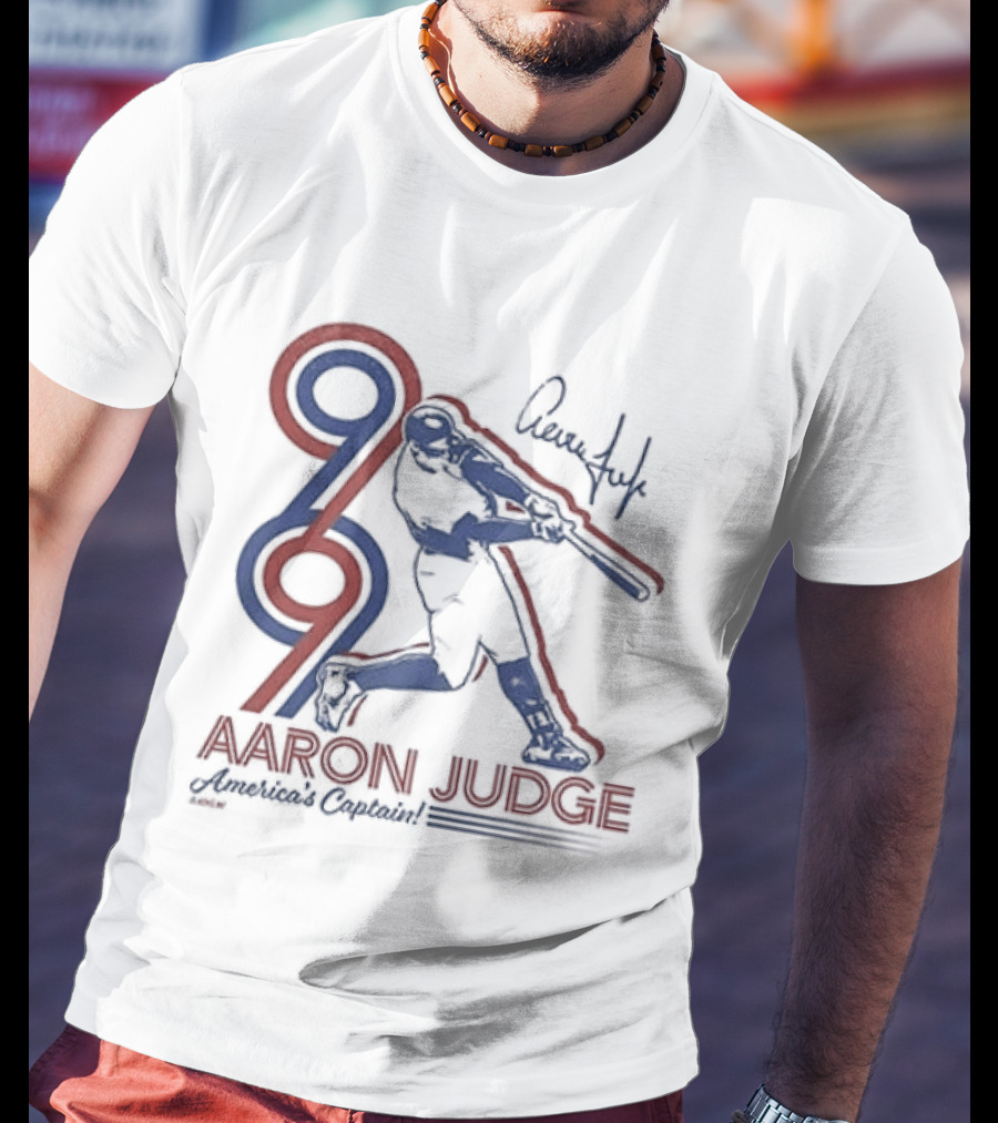 New York Yankees Aaron Judge America's Captain Signature Swing T-Shirt