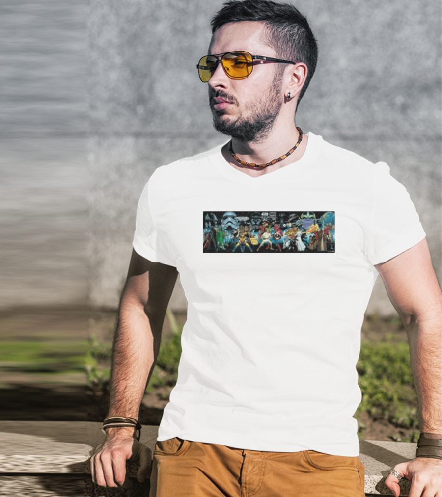 Star Wars X Marvel Hope Assembles Characters Lineup T-Shirt