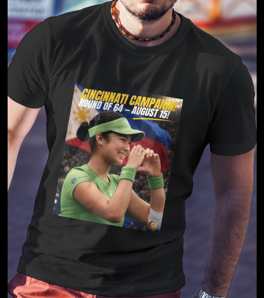 Cincinnati Campaign Round Of 64 August 15 Philippines Flag Tennis T-Shirt