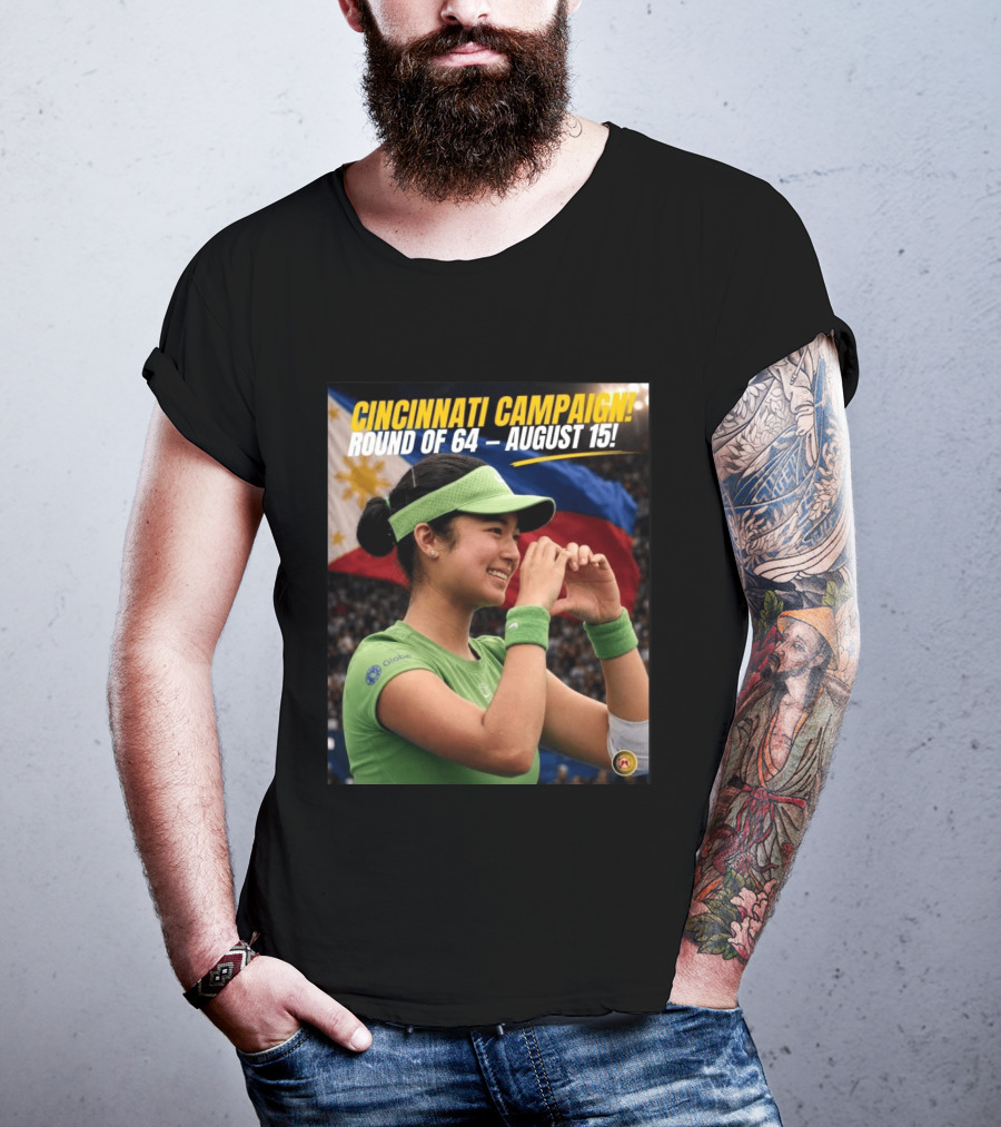 Cincinnati Campaign Round Of 64 August 15 Philippines Flag Tennis T-Shirt