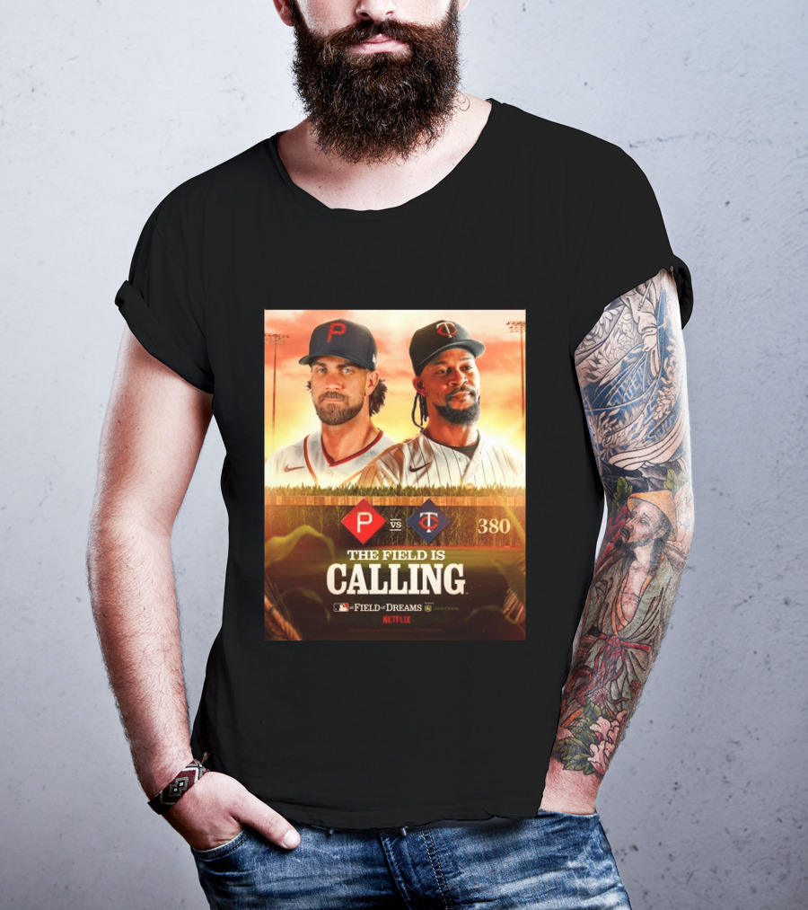 Philadelphia Vs Minnesota MLB Field Of Dreams Bryce Harper Byron Buxton Netflix 380 T-Shirt