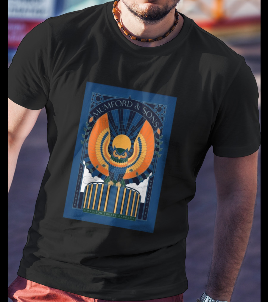Mumford And Sons Madison Square Garden New York City August 12 2026 Owl T-Shirt