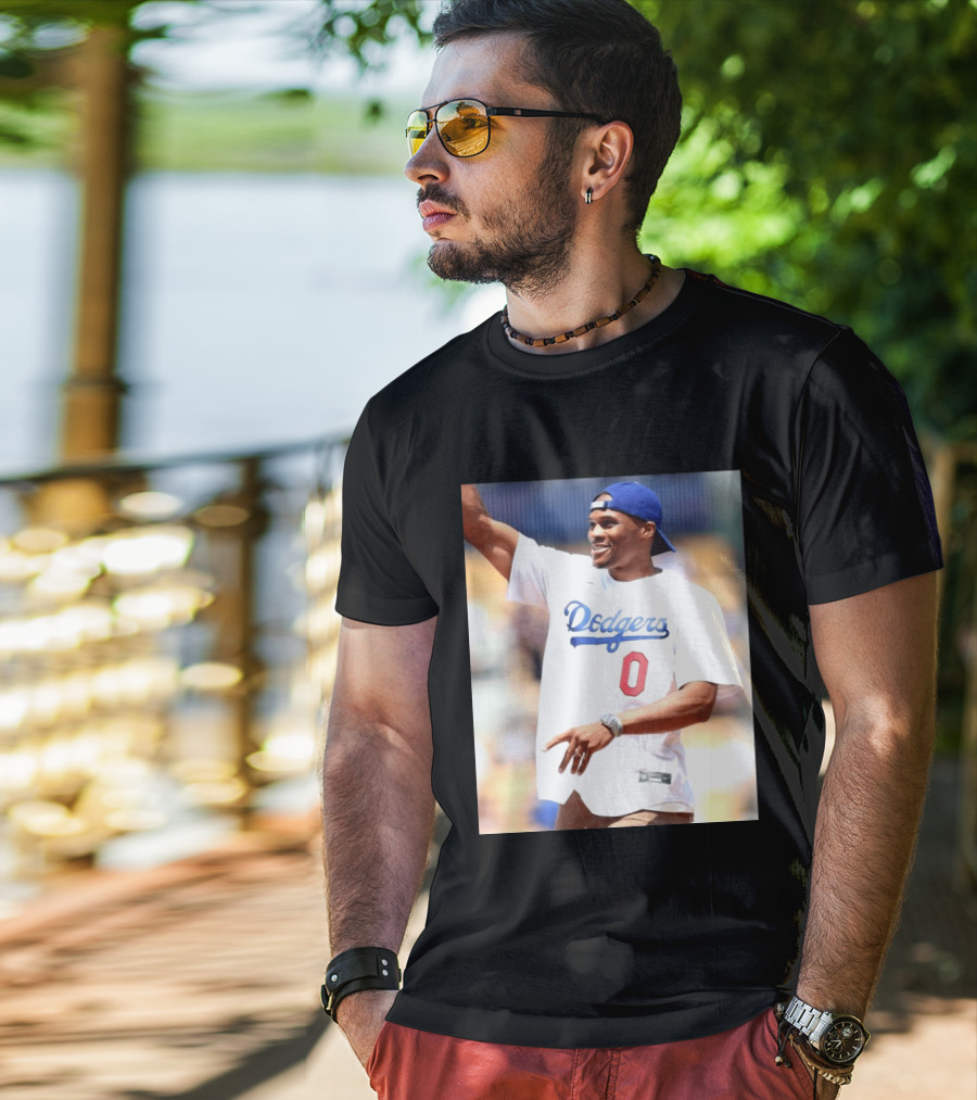 Russell Westbrook Dodgers 0 Jersey Celebration T-Shirt