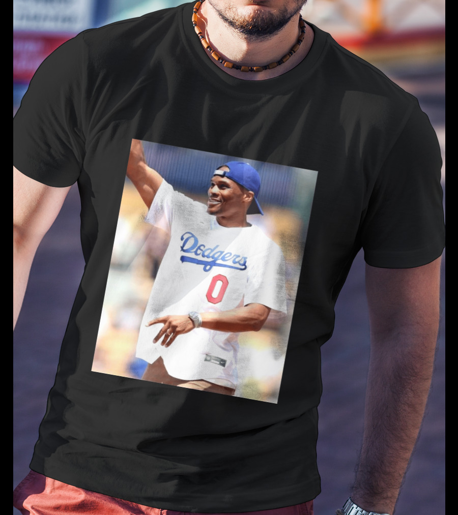 Russell Westbrook Dodgers 0 Jersey Celebration T-Shirt