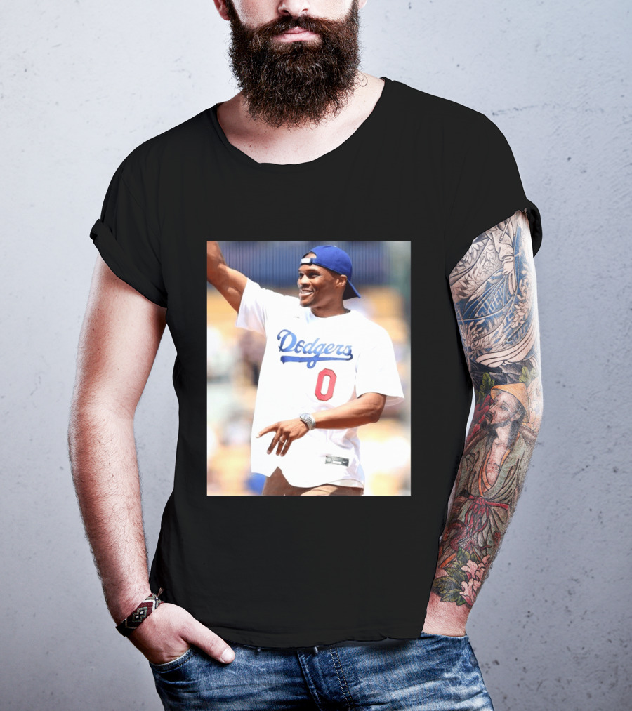 Russell Westbrook Dodgers 0 Jersey Celebration T-Shirt
