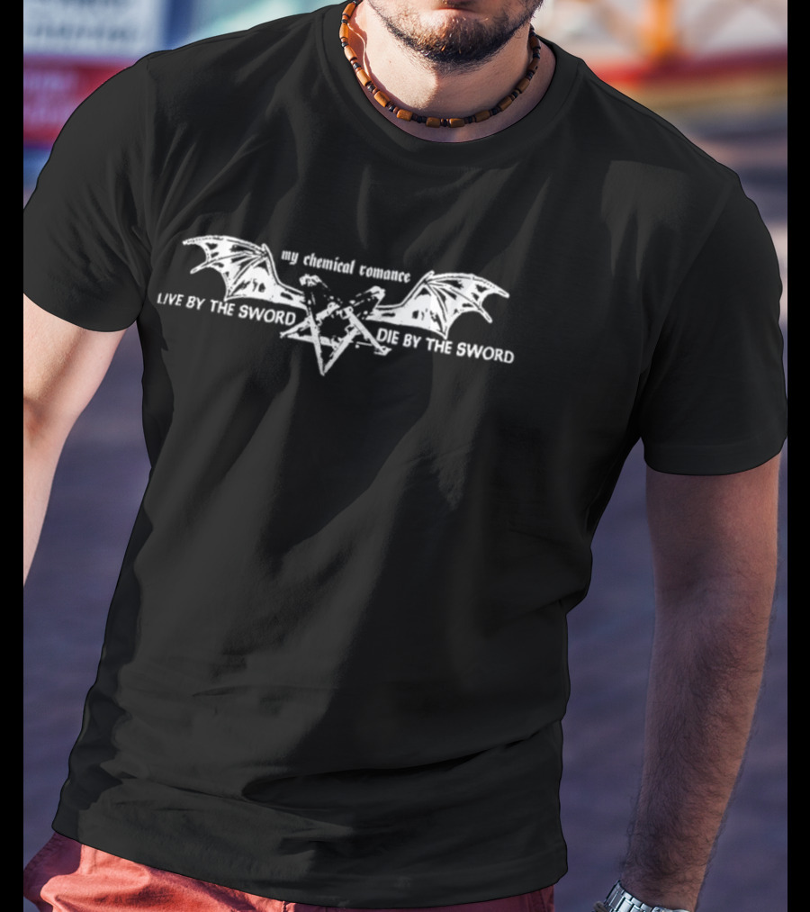 My Chemical Romance Live By The Sword Die By The Sword Star And Wings T-Shirt