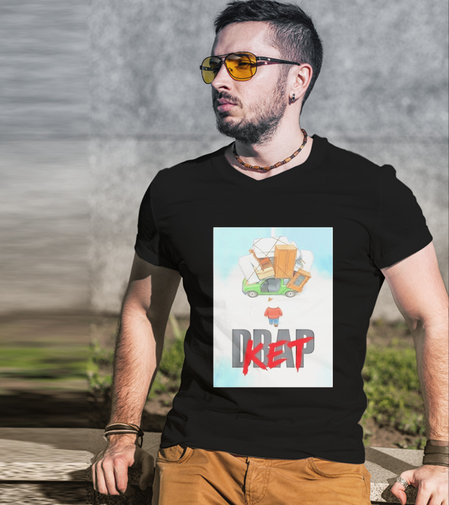 Drap Ket Cat Moving Day Car Furniture Chaos T-Shirt