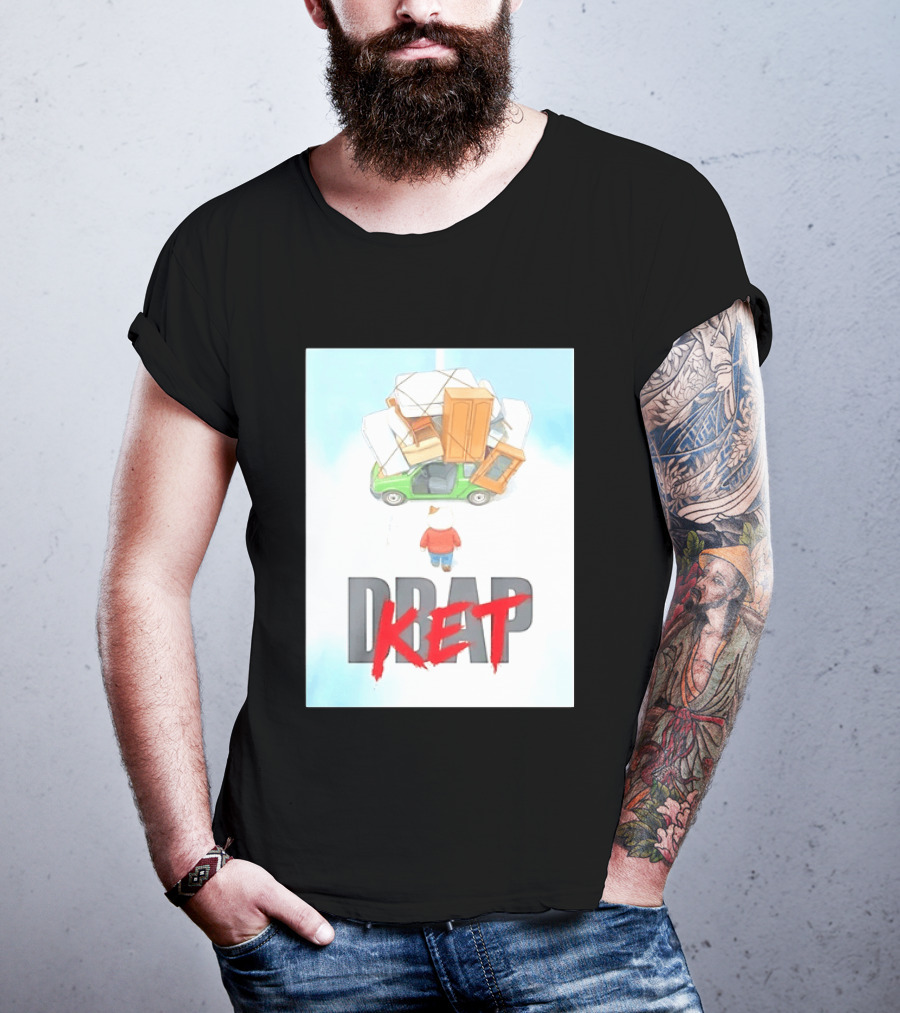 Drap Ket Cat Moving Day Car Furniture Chaos T-Shirt
