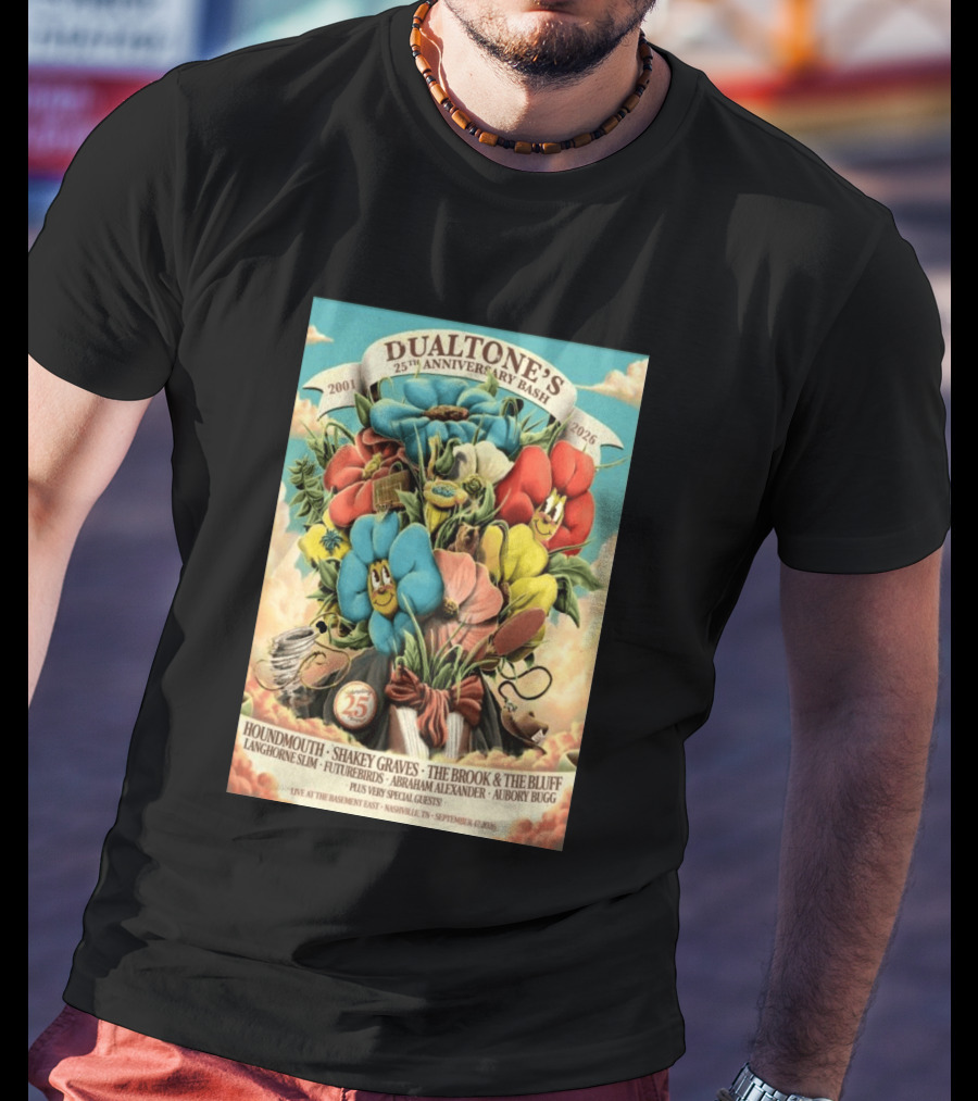 Dualtone's 25th Anniversary Bash September 17, 2026 Nashville Featuring Shakey Graves And The Brook & The Bluff T-Shirt