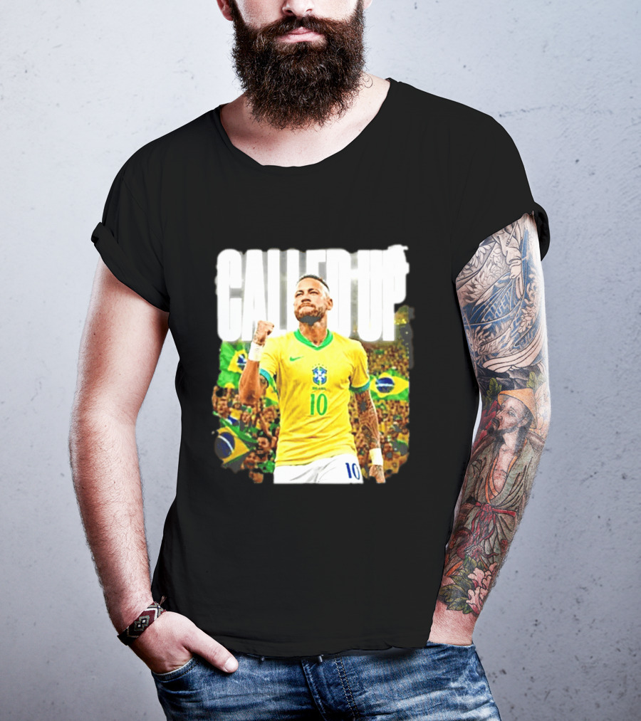 Neymar Brazil Called Up Football 10 Jersey Celebration T-Shirt
