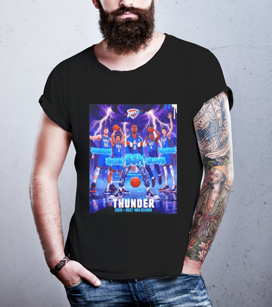 OKC Thunder 2026 2027 NBA Season SGA Hartenstein McCain Williams Holmgren T-Shirt