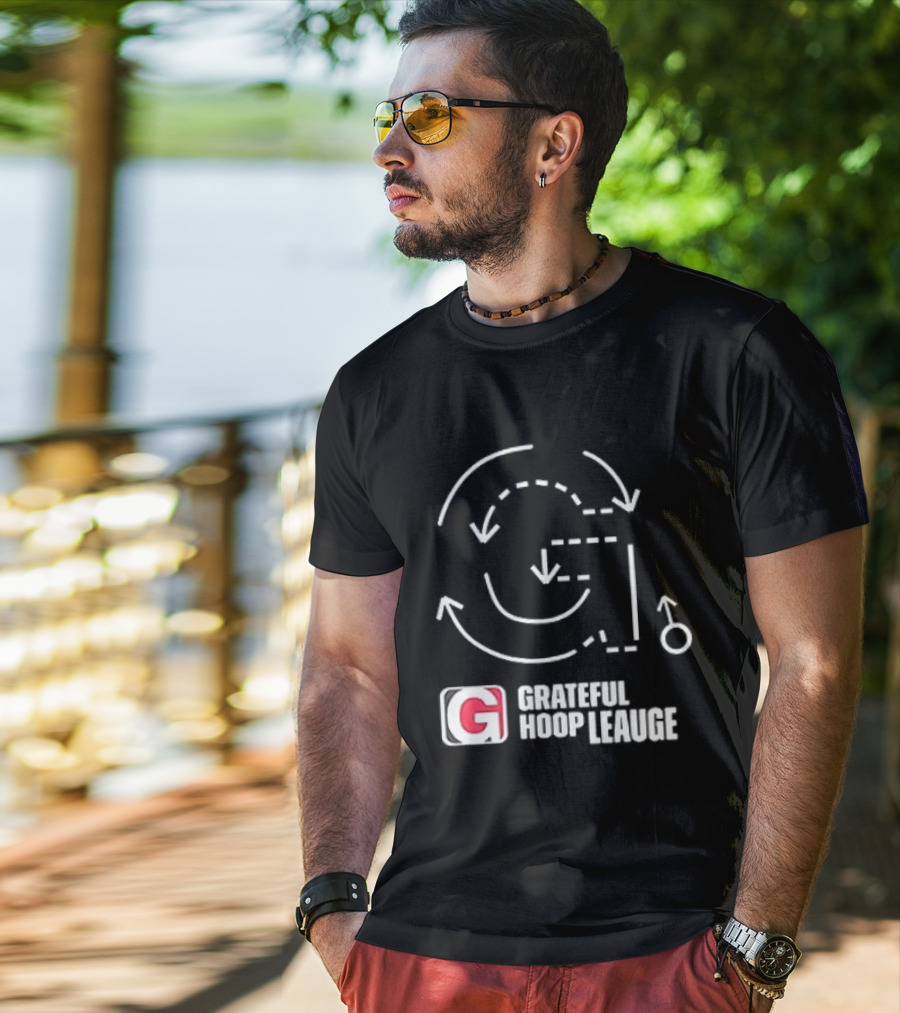 Grateful Dead Grateful Hoop League Basketball Strategy Playbook T-Shirt