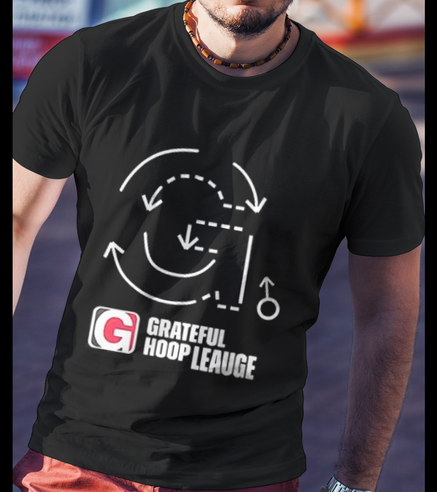 Grateful Dead Grateful Hoop League Basketball Strategy Playbook T-Shirt
