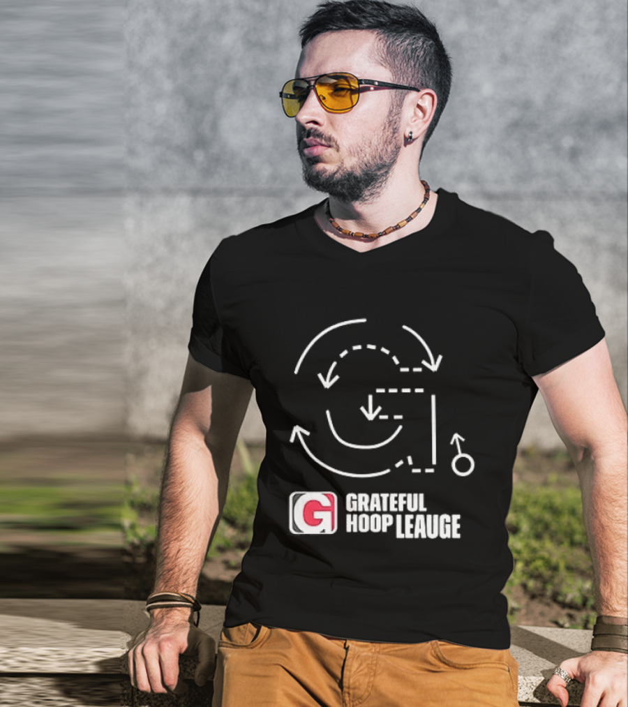 Grateful Dead Grateful Hoop League Basketball Strategy Playbook T-Shirt