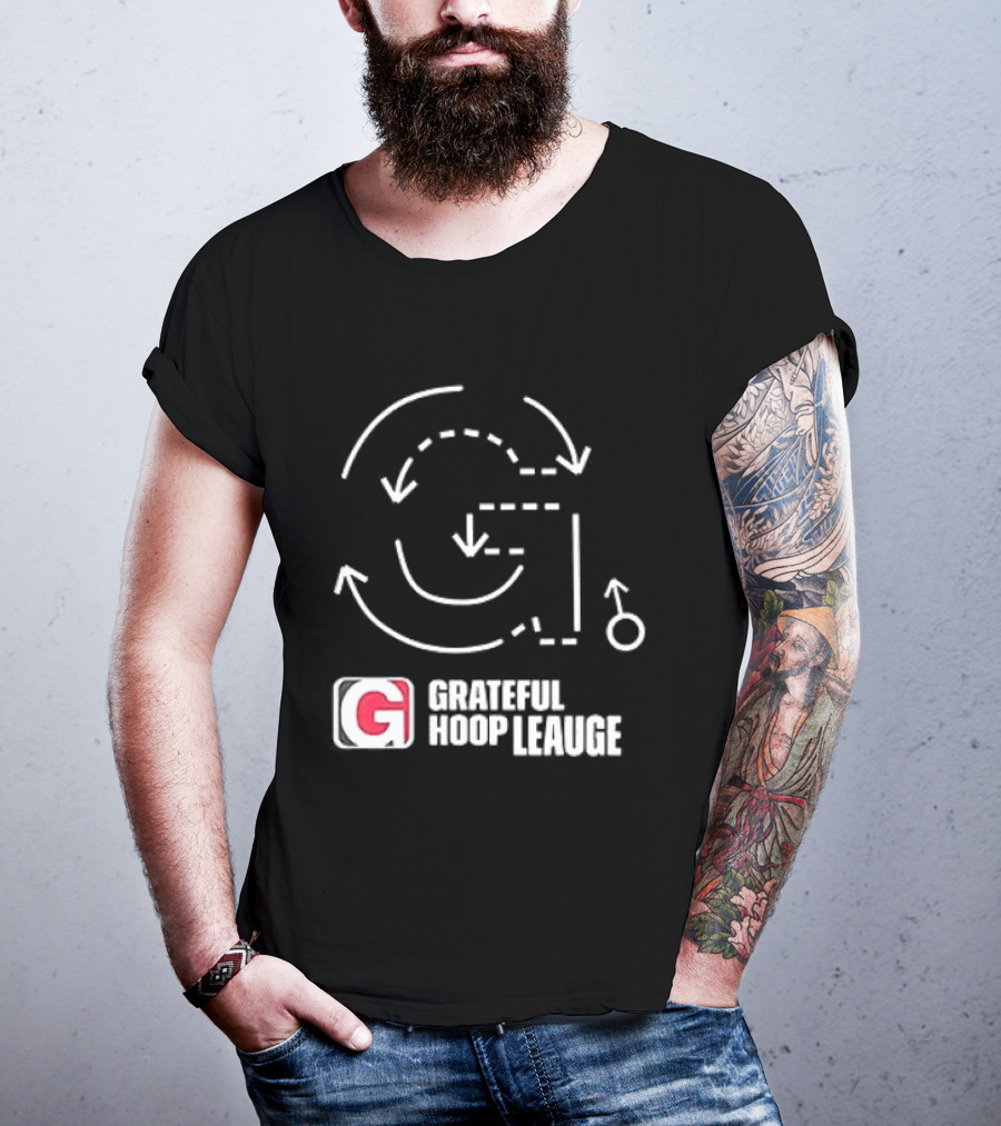 Grateful Dead Grateful Hoop League Basketball Strategy Playbook T-Shirt