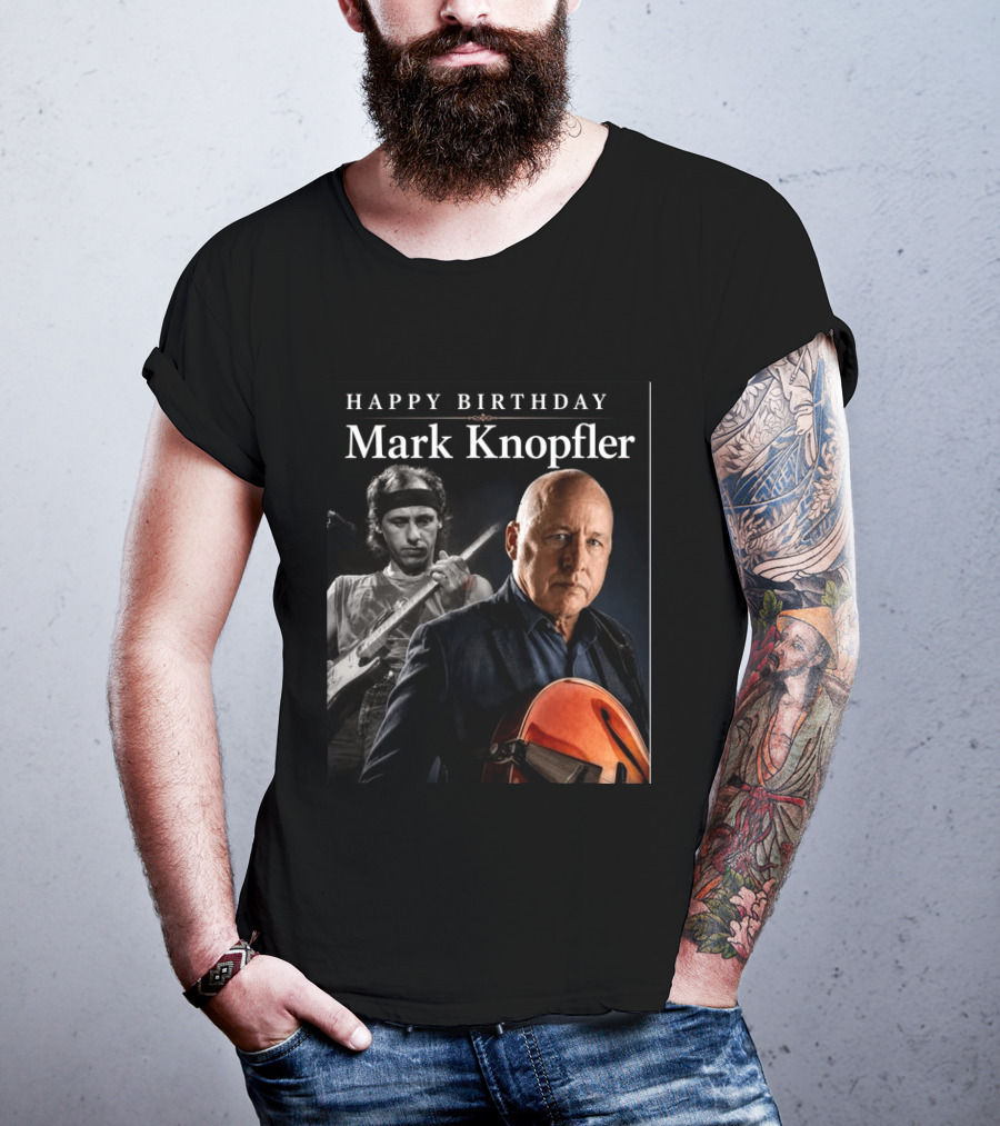 Mark Knopfler Birthday Celebration With Iconic Guitar T-Shirt