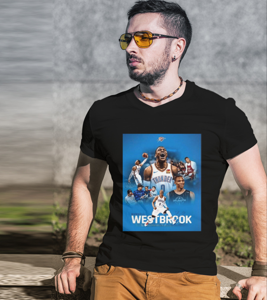 Russell Westbrook OKC Thunder Thank You For Everything Retirement T-Shirt
