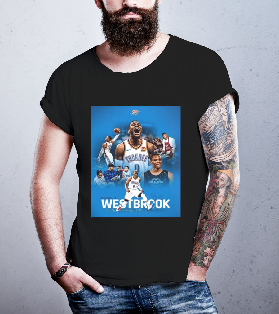 Russell Westbrook OKC Thunder Thank You For Everything Retirement T-Shirt