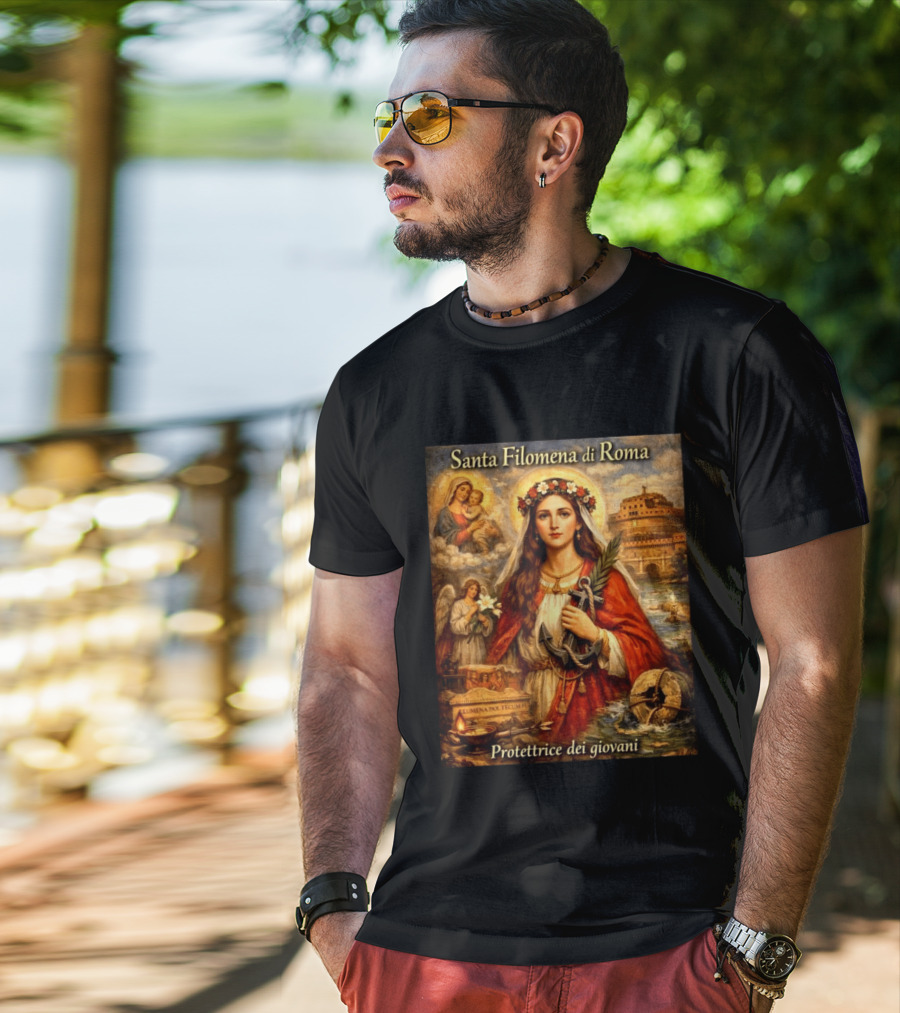 Santa Filomena Di Roma Protettrice Dei Giovani Sant'Angelo T-Shirt