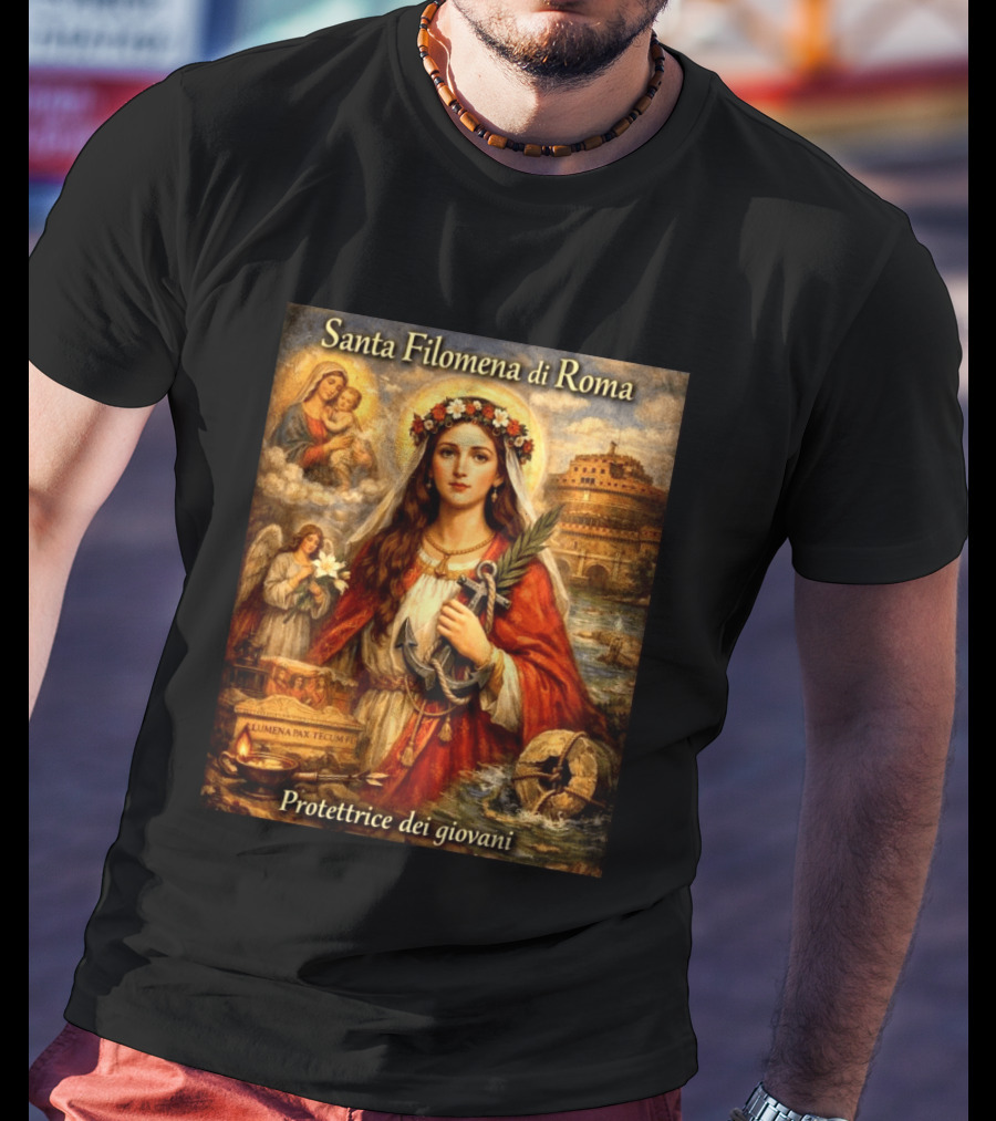 Santa Filomena Di Roma Protettrice Dei Giovani Sant'Angelo T-Shirt