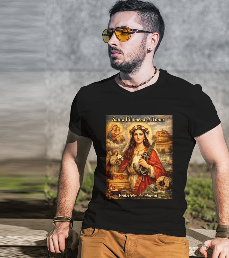 Santa Filomena Di Roma Protettrice Dei Giovani Sant'Angelo T-Shirt