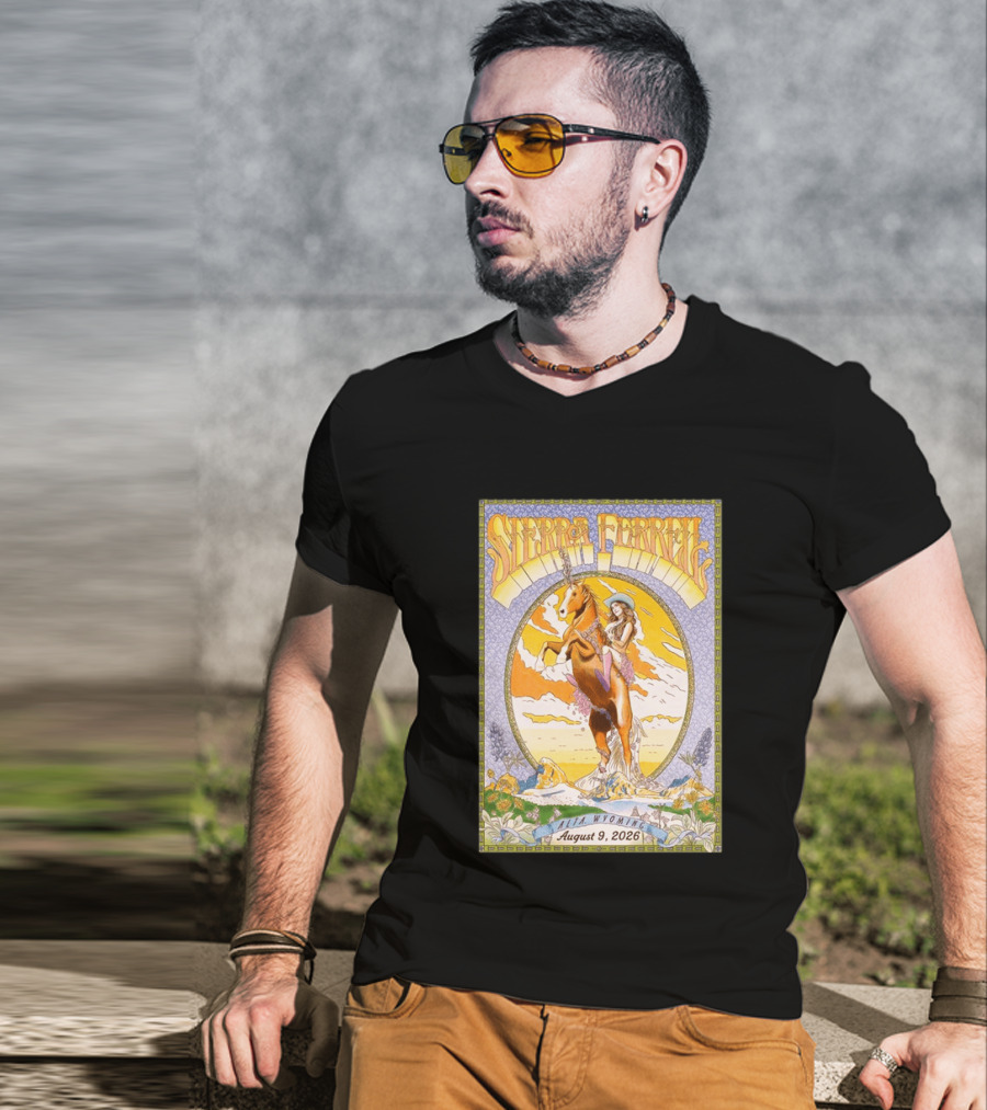Sierra Ferrell August 9 2026 Alta Wyoming Grand Targhee Bluegrass Festival Tour Horse And Woman T-Shirt