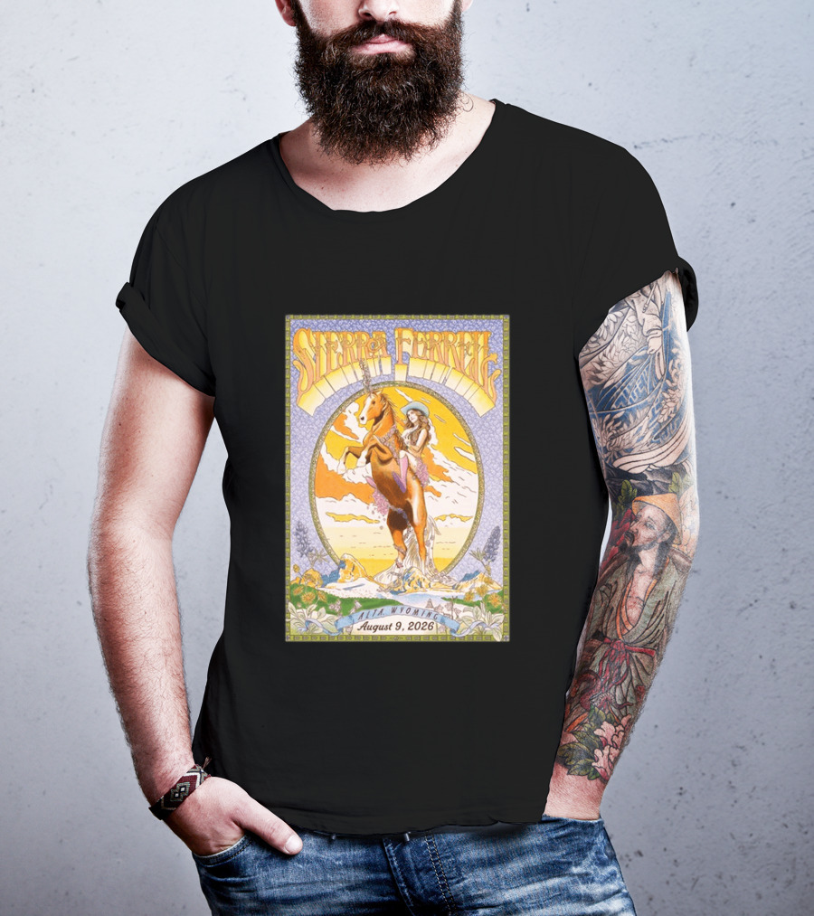Sierra Ferrell August 9 2026 Alta Wyoming Grand Targhee Bluegrass Festival Tour Horse And Woman T-Shirt