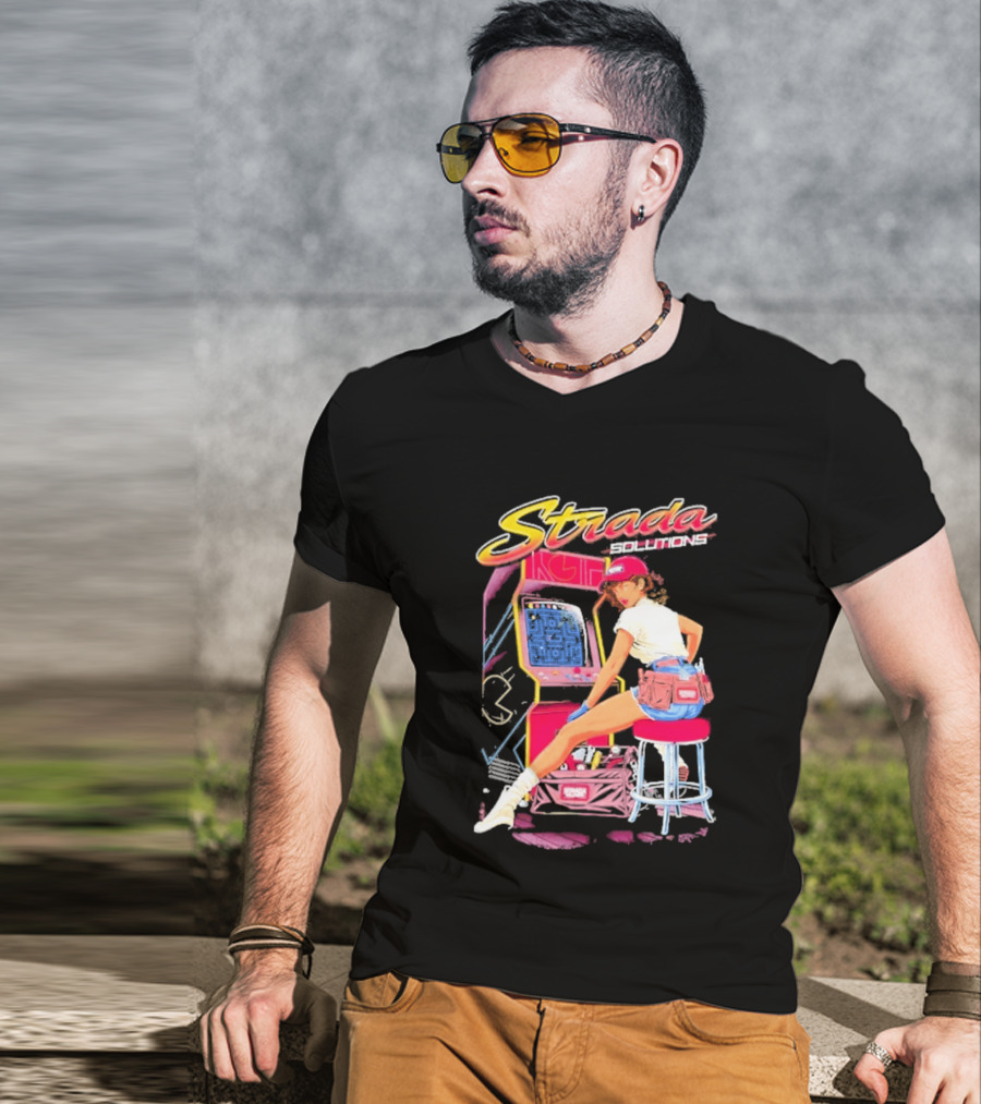 Strada Solutions Arcade Mechanic Retro Gaming T-Shirt